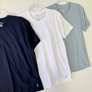 New Polo Ralph Lauren T-Shirt Mens M Blue White Navy 3 Pack Classic Fit